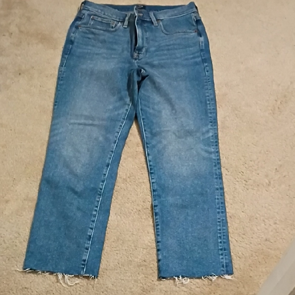 J. Crew Women's Straight Leg Blue Jeans